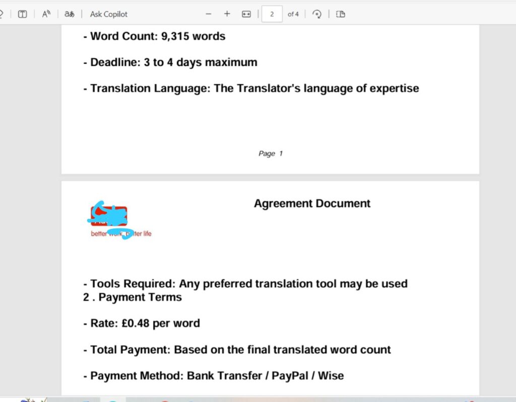 Translation for Spanish market internal doc